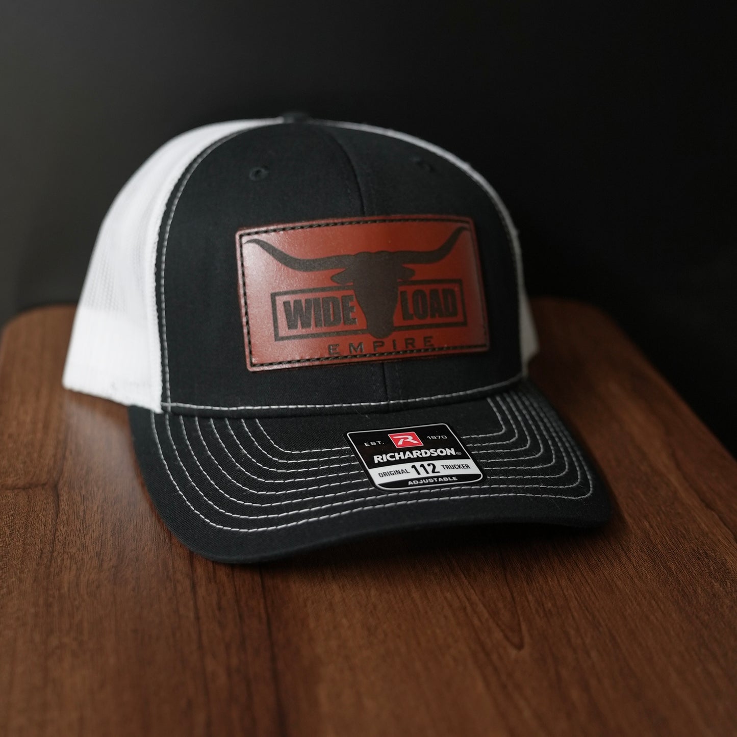 Leather Longhorn Trucker Hat