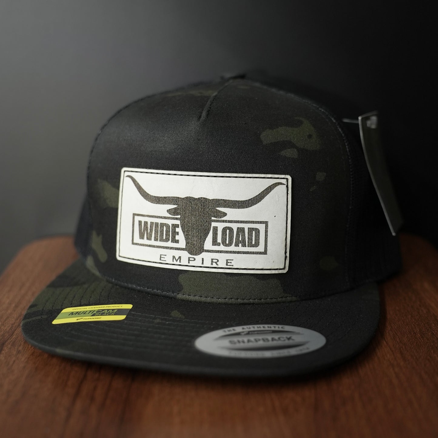 Longhorn Multicam Leather Flatbill