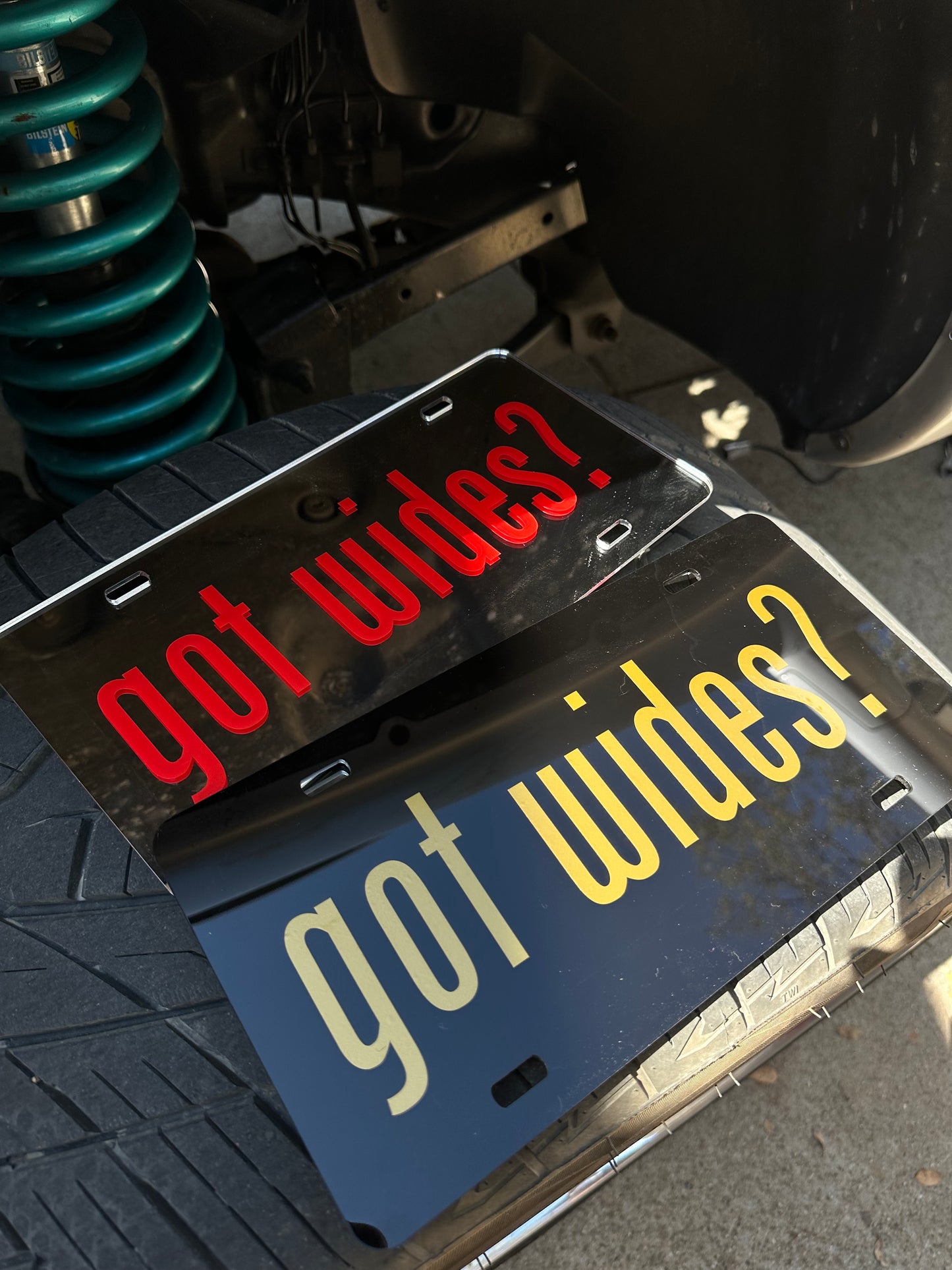 Got Wides? License Plate