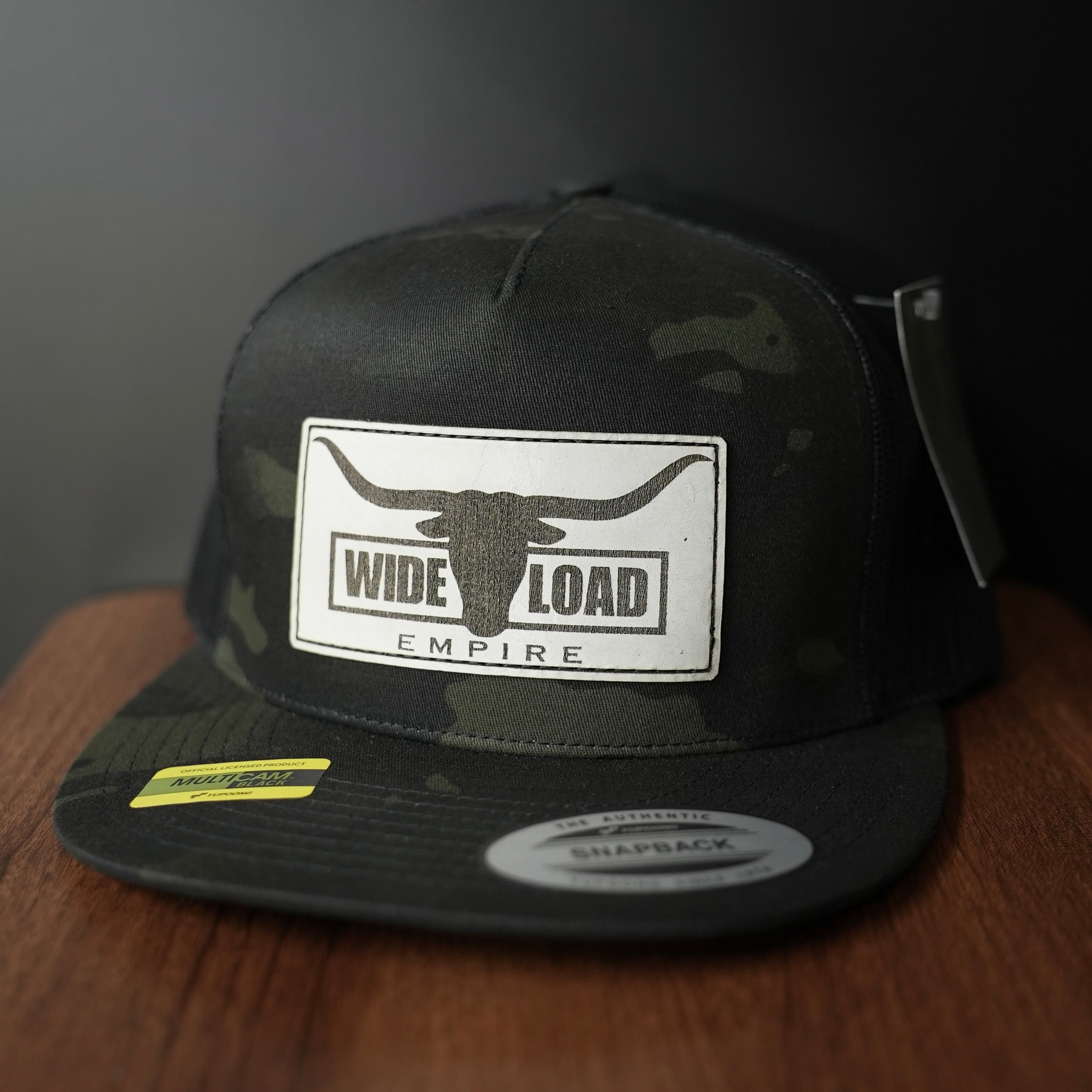 Longhorn Multicam Leather Flatbill